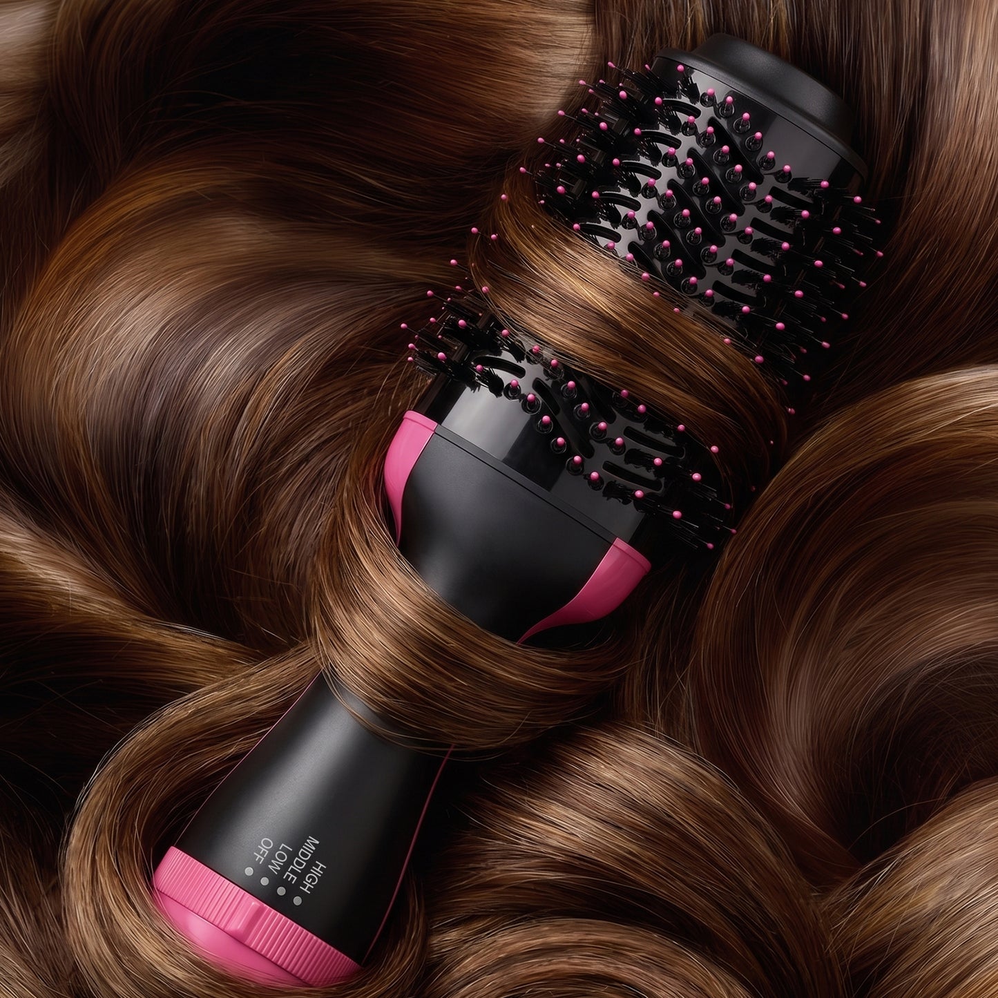 One Plus Cares Electric Blow Hot Air Brush 3 IN 1 Professional Hair Dryer Brush| One Step Hair Dryer Styler Volumizer & Hair Curler| Negative Ions Comb Straightener Salon/Curly Reduce Frizz/Static.