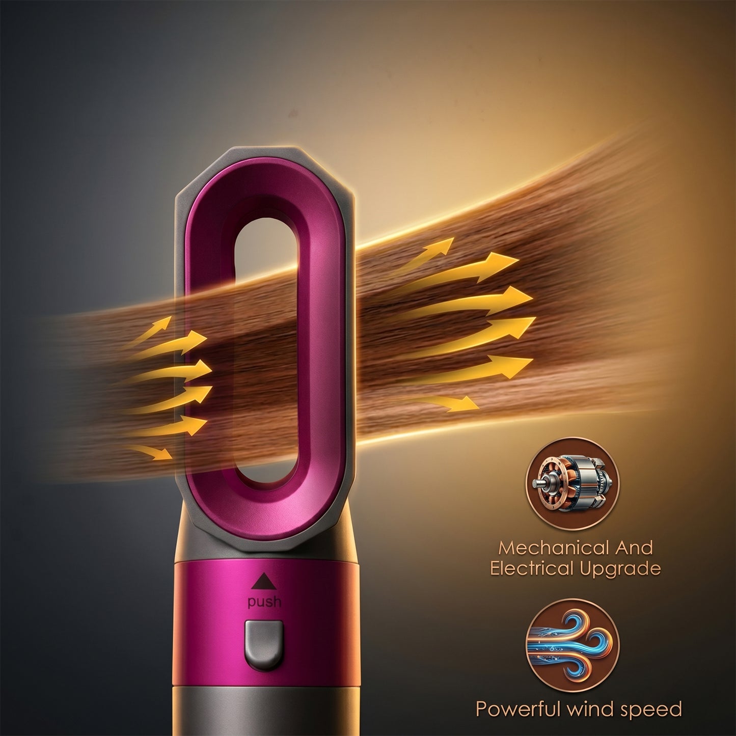 One Plus Care 5-in-1 Hot Air Brush dries, smooths, and volumizes in one step. 1200W power, ceramic coating, and negative ion tech reduce frizz and static for salon-style straight or curly hair at home.