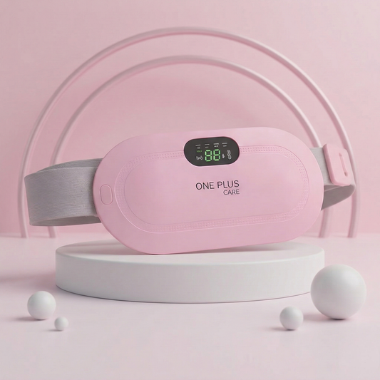 Period Cramp Relief Massager, Heating Pad for Period Cramps, Periods Cramps Relief Machine, Portable and Comfortable Design With 3 Heat Levels & 4 Massage Modes