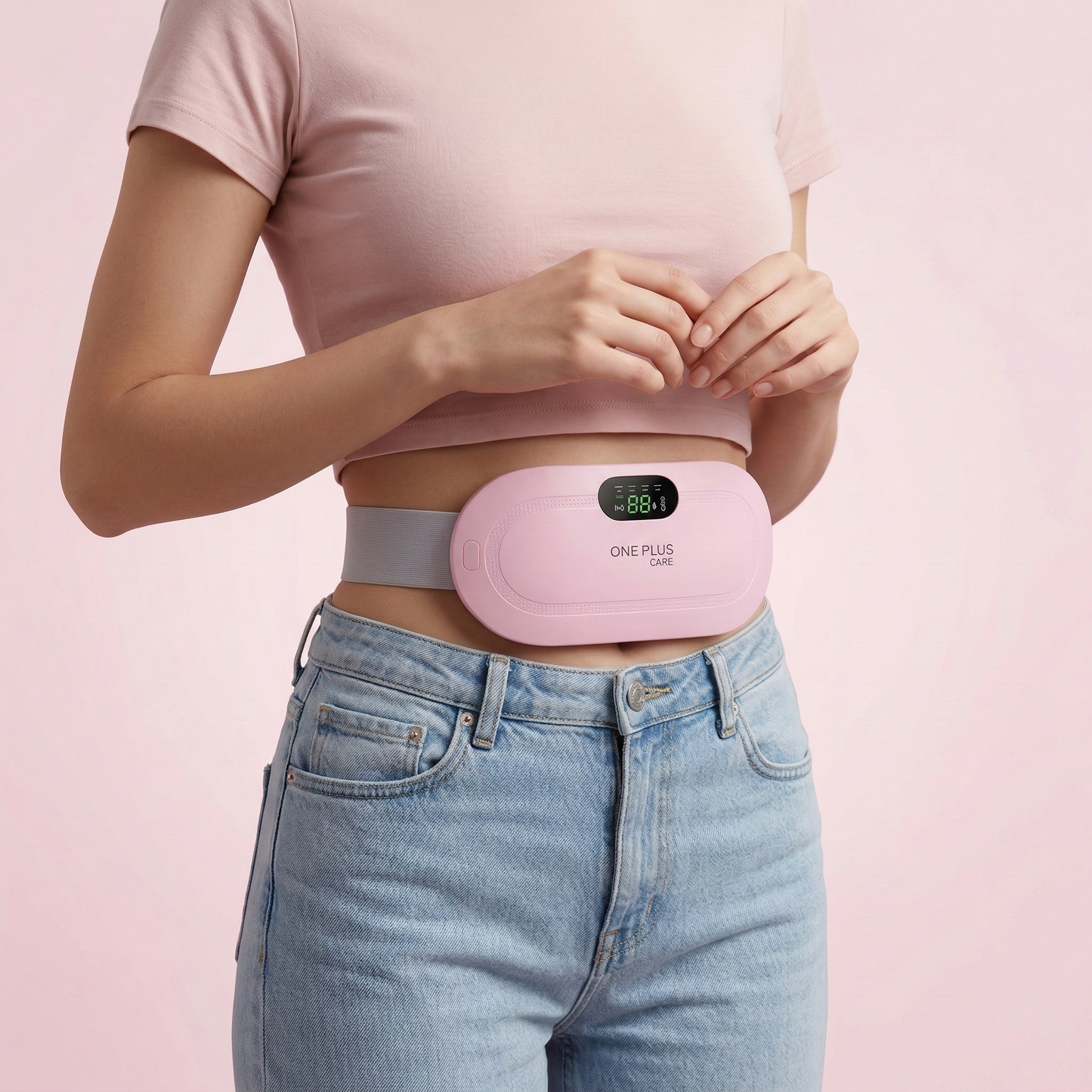 Period Cramp Relief Massager, Heating Pad for Period Cramps, Periods Cramps Relief Machine, Portable and Comfortable Design With 3 Heat Levels & 4 Massage Modes