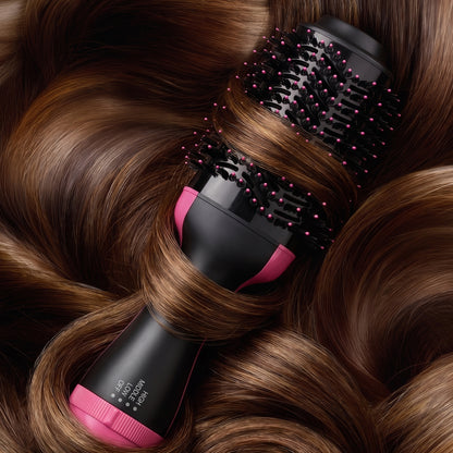 One Plus Cares Electric Blow Hot Air Brush 3 IN 1 Professional Hair Dryer Brush| One Step Hair Dryer Styler Volumizer & Hair Curler| Negative Ions Comb Straightener Salon/Curly Reduce Frizz/Static.