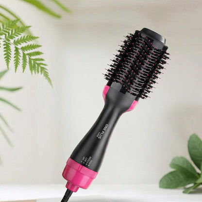 One Plus Cares Electric Blow Hot Air Brush 3 IN 1 Professional Hair Dryer Brush| One Step Hair Dryer Styler Volumizer & Hair Curler| Negative Ions Comb Straightener Salon/Curly Reduce Frizz/Static.