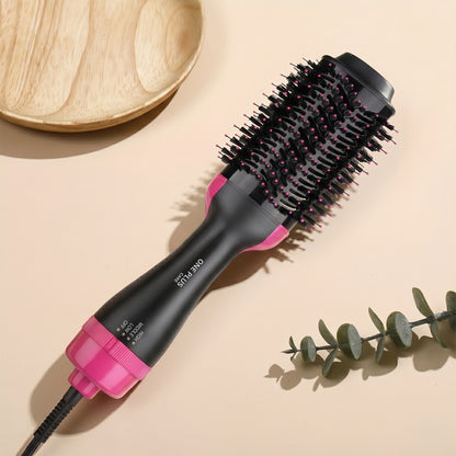 One Plus Cares Electric Blow Hot Air Brush 3 IN 1 Professional Hair Dryer Brush| One Step Hair Dryer Styler Volumizer & Hair Curler| Negative Ions Comb Straightener Salon/Curly Reduce Frizz/Static.